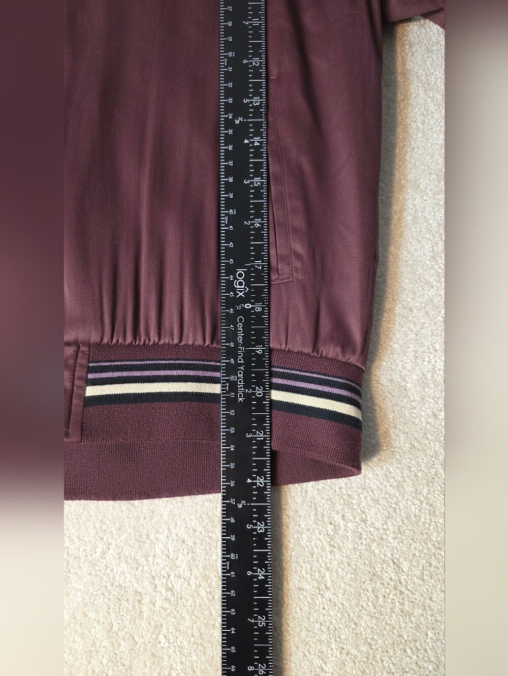 American Eagle Burgendy Embroidered Satin Bomber Jacket Floral Feminine Street M - Picture 4 of 8